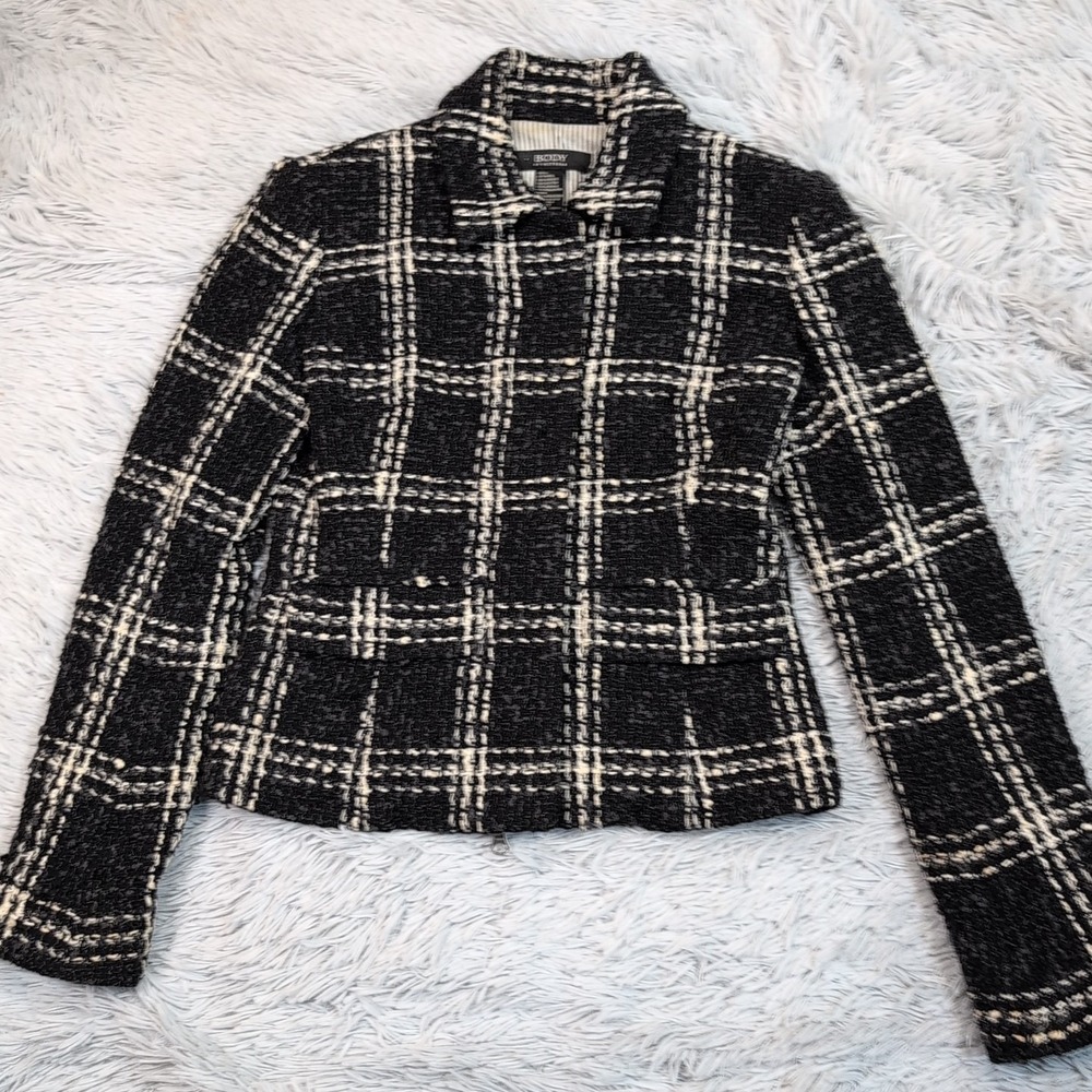 Body By Victoria Jacket Womens 2 Wool Blend Coat Faux Pockets Zip Up